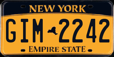 NY license plate GIM2242