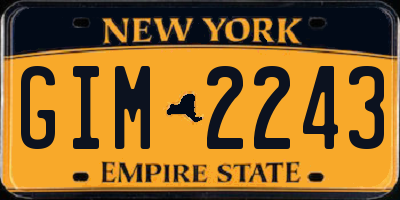 NY license plate GIM2243