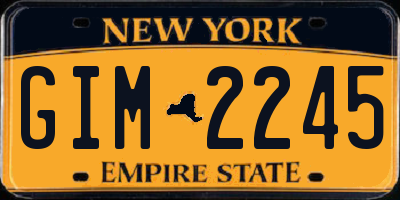 NY license plate GIM2245
