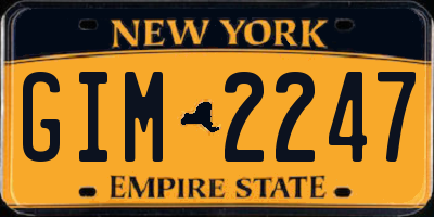 NY license plate GIM2247