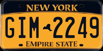 NY license plate GIM2249