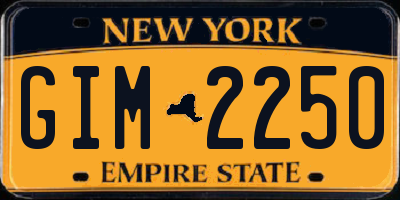 NY license plate GIM2250