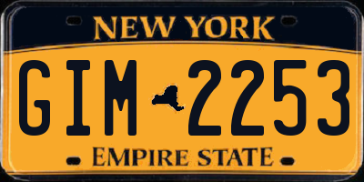NY license plate GIM2253