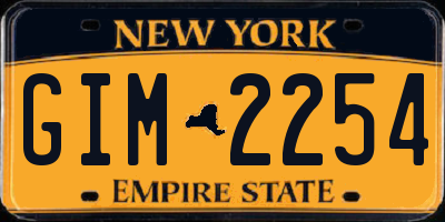 NY license plate GIM2254