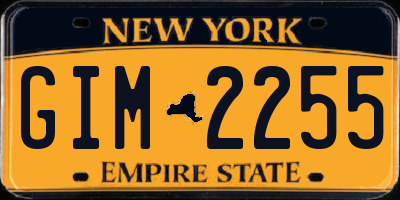 NY license plate GIM2255