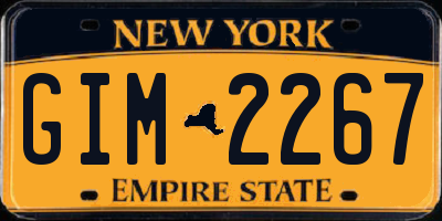 NY license plate GIM2267