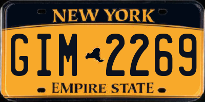 NY license plate GIM2269