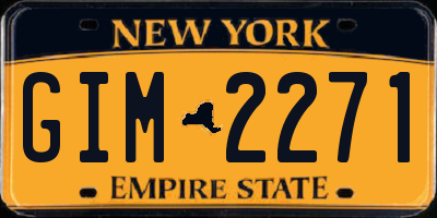 NY license plate GIM2271