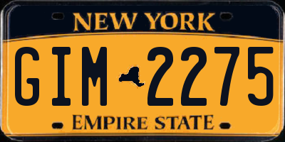 NY license plate GIM2275