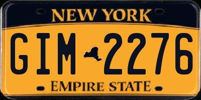 NY license plate GIM2276