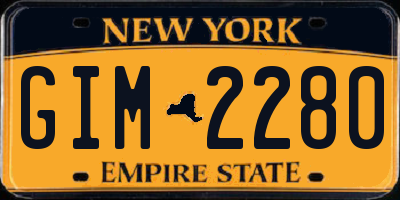 NY license plate GIM2280