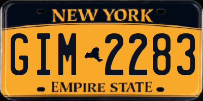 NY license plate GIM2283