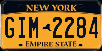 NY license plate GIM2284