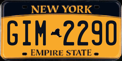 NY license plate GIM2290