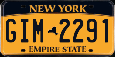 NY license plate GIM2291