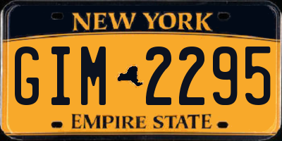NY license plate GIM2295