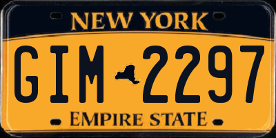 NY license plate GIM2297