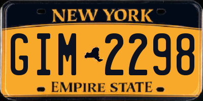 NY license plate GIM2298