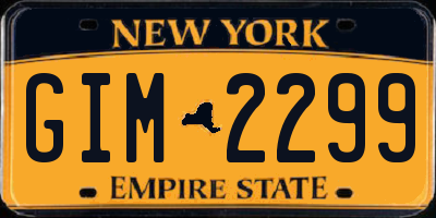 NY license plate GIM2299