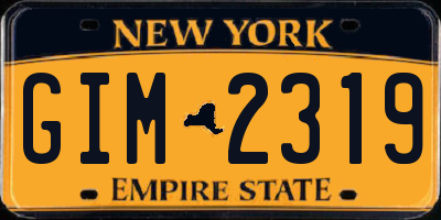 NY license plate GIM2319