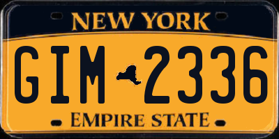 NY license plate GIM2336
