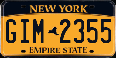 NY license plate GIM2355