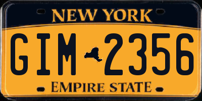 NY license plate GIM2356