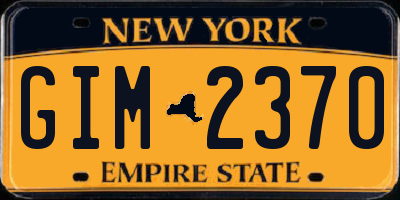NY license plate GIM2370