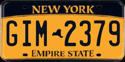 NY license plate GIM2379