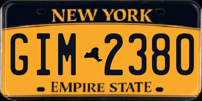NY license plate GIM2380
