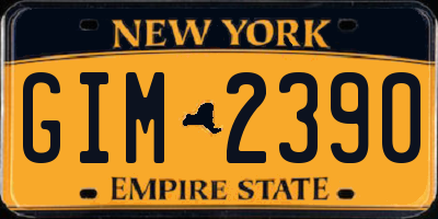 NY license plate GIM2390