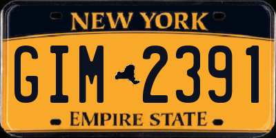 NY license plate GIM2391