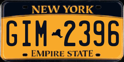 NY license plate GIM2396