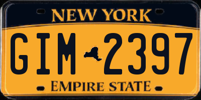 NY license plate GIM2397
