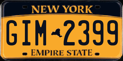 NY license plate GIM2399