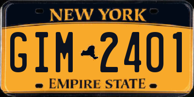 NY license plate GIM2401
