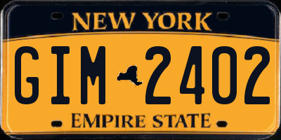 NY license plate GIM2402