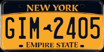 NY license plate GIM2405