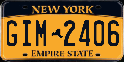 NY license plate GIM2406