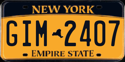 NY license plate GIM2407