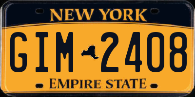 NY license plate GIM2408