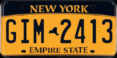 NY license plate GIM2413