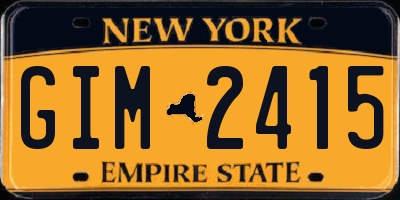 NY license plate GIM2415