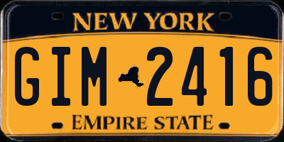 NY license plate GIM2416