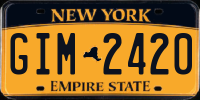 NY license plate GIM2420