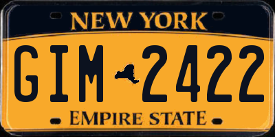 NY license plate GIM2422