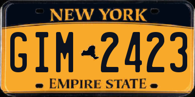 NY license plate GIM2423