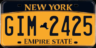 NY license plate GIM2425