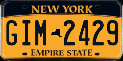 NY license plate GIM2429