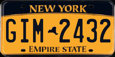 NY license plate GIM2432